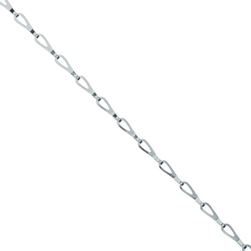 Patentkette Ø 0,4mm Messing verchromt