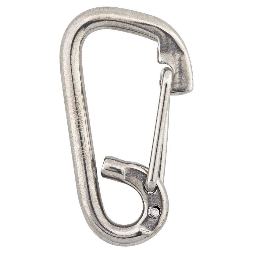 Karabiner mit Federbügel Edelstahl 6 mm
