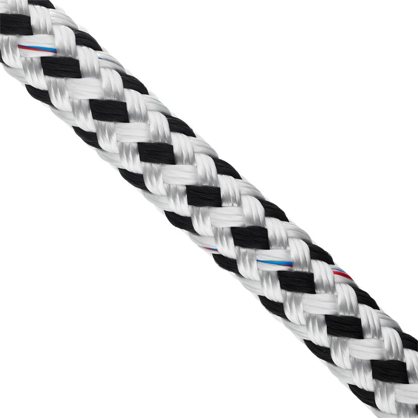 Taifun-Tauwerk schwarz/weiß Meterware Ø 14 mm