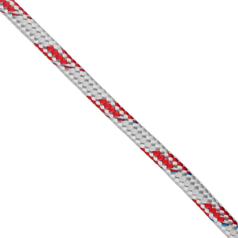 Schot "Atlantik Compakt" Meterware weiß/rot Ø 6 mm