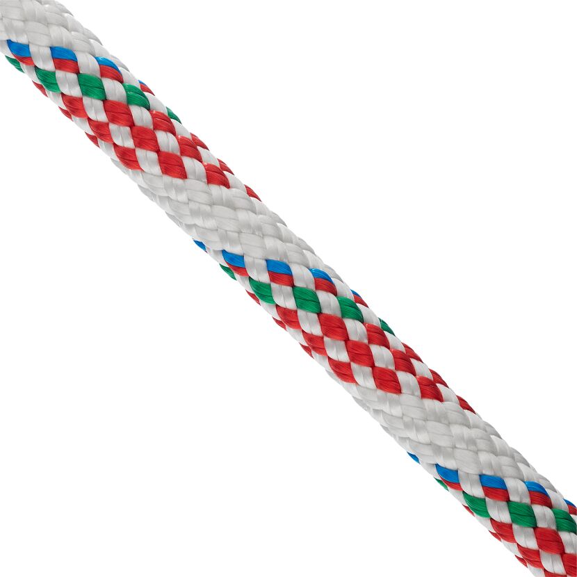 Schot "Atlantik Plus" Meterware weiß/rot Ø 10 mm