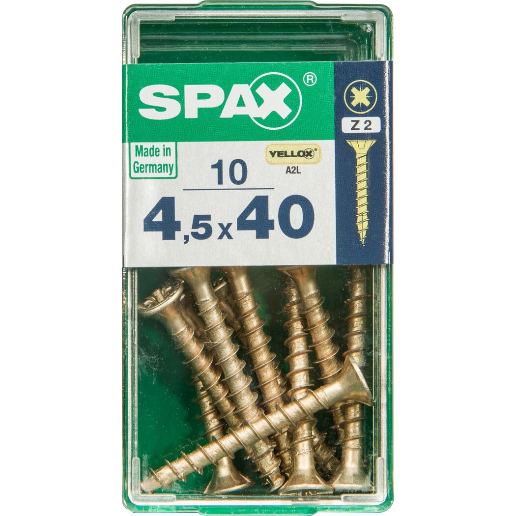 Senkkopfschrauben PZ2 Ø 4,5 x 40 mm 10 Stk.