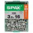 Universalschraube T-Star plus T15 Stahl 3,5 x 16 mm 100 Stück