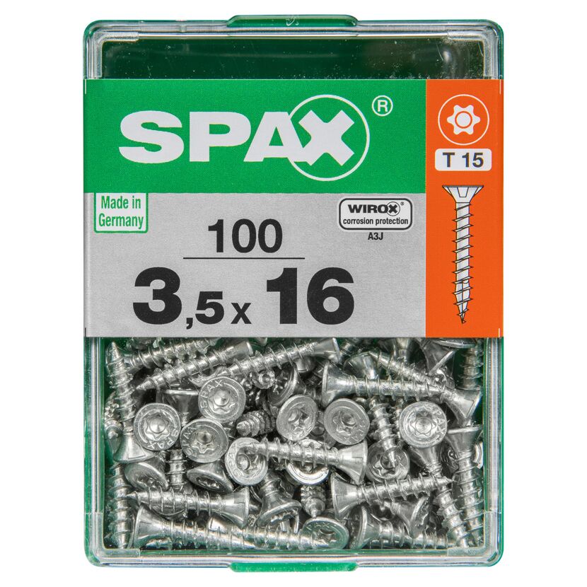 Universalschraube T-Star plus T15 Stahl 3,5 x 16 mm 100 Stück