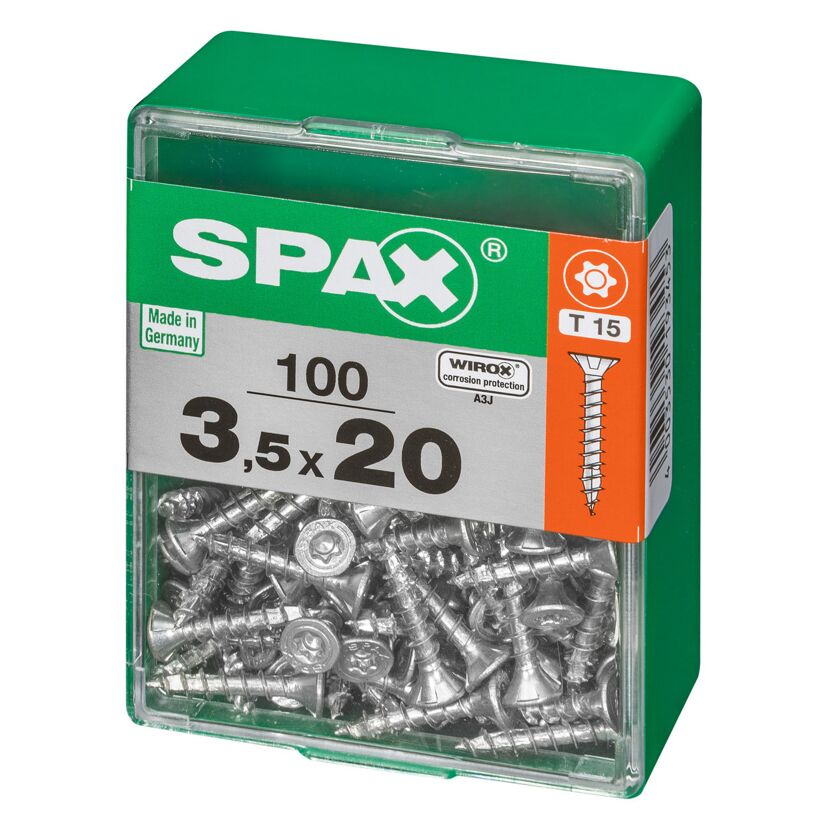 Senkkopfschrauben T-Star Ø 3,5 x 20 mm gelb verzinkt 100 Stück