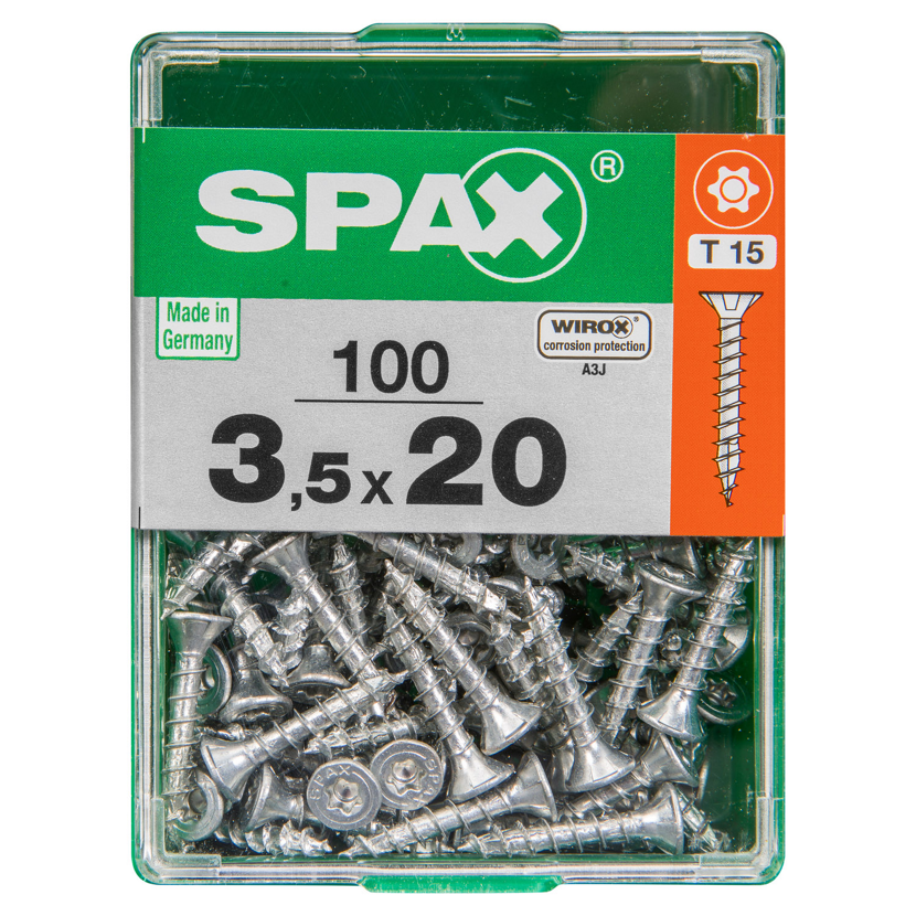 Senkkopfschrauben T-Star Ø 3,5 x 20 mm gelb verzinkt 100 Stück