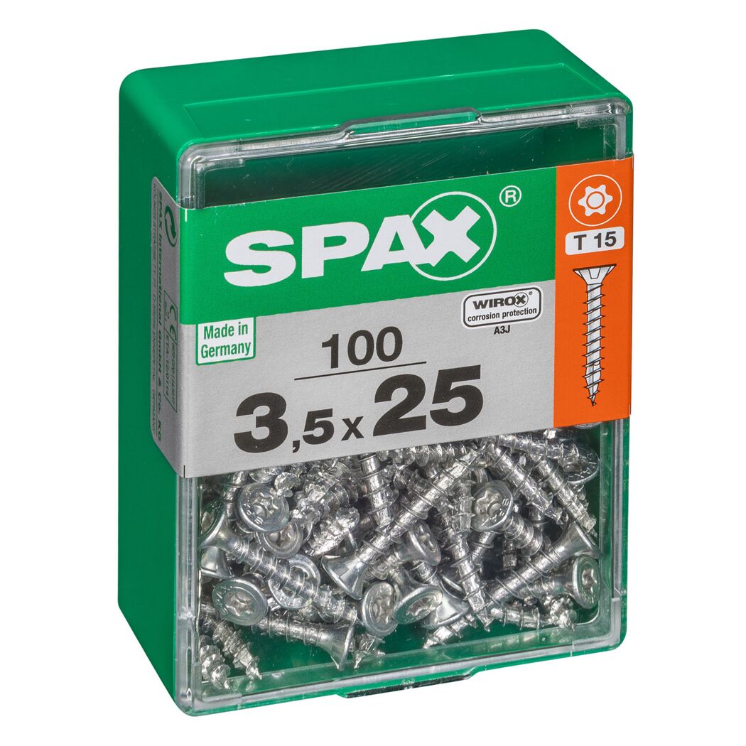 Senkkopfschrauben 'T-Star Plus' verzinkt Ø 3,5 x 25 mm 100 Stück