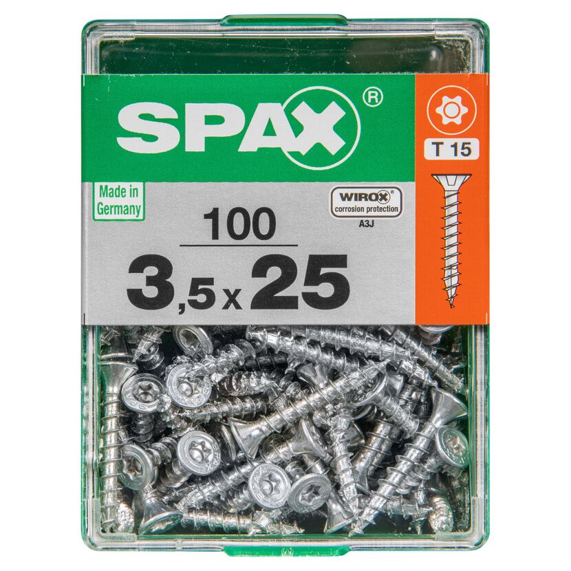 Senkkopfschrauben 'T-Star Plus' verzinkt Ø 3,5 x 25 mm 100 Stück