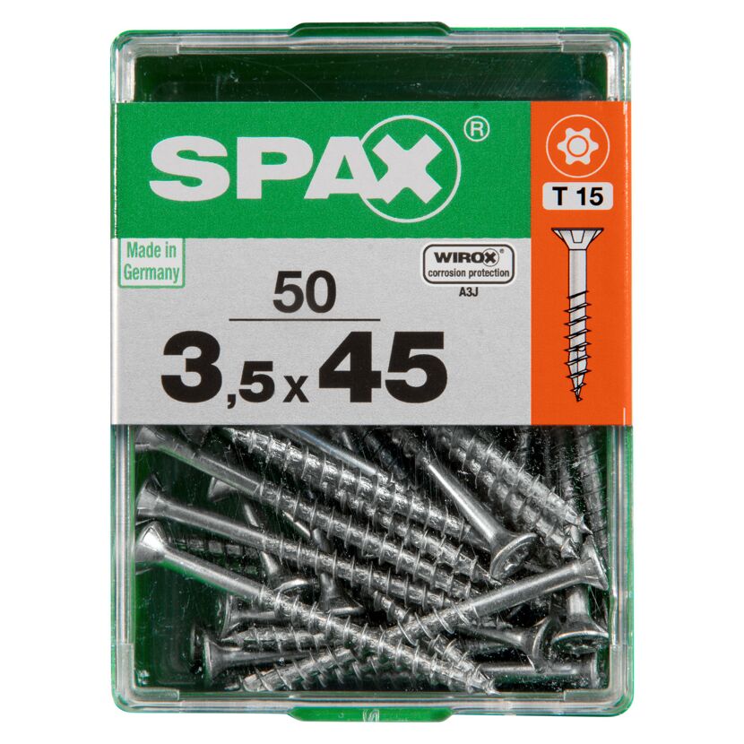 Universalschrauben T-Star plus T15 Stahl 3,5 x 45 mm 50 Stück