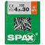 Universalschraube T-Star plus T20 Stahl 150 Stück 4,5 x 30 mm