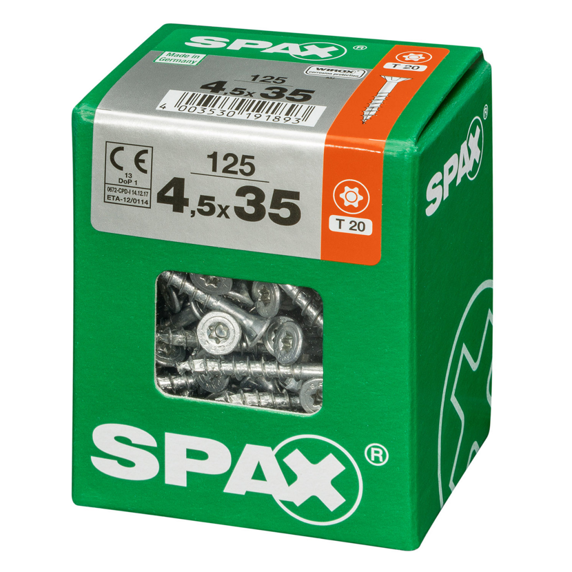Universalschraube T-Star plus T20 Stahl 125 Stück 4,5 x 35 mm