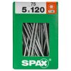 Universalschrauben T20 T-Star plus Edelstahl verzinkt 5,0 x 120 mm 75 Stück