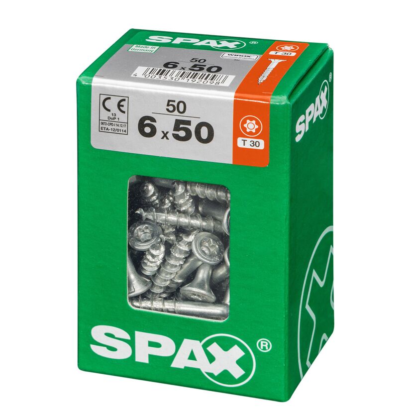 Universalschrauben T-Star plus T30 Stahl 6,0 x 50 mm 50 Stück
