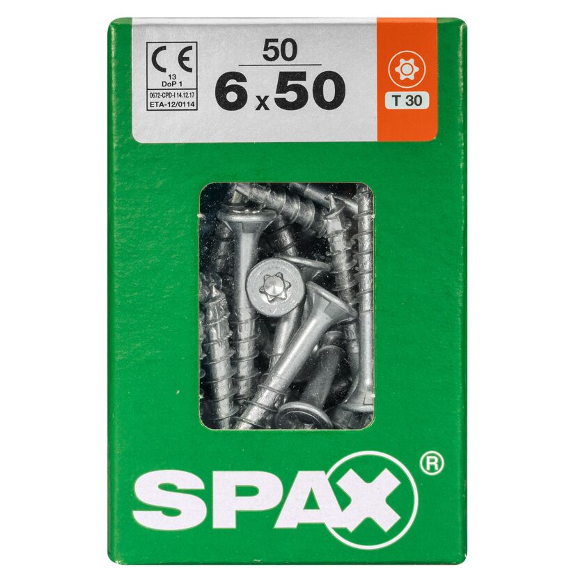 Universalschrauben T-Star plus T30 Stahl 6,0 x 50 mm 50 Stück