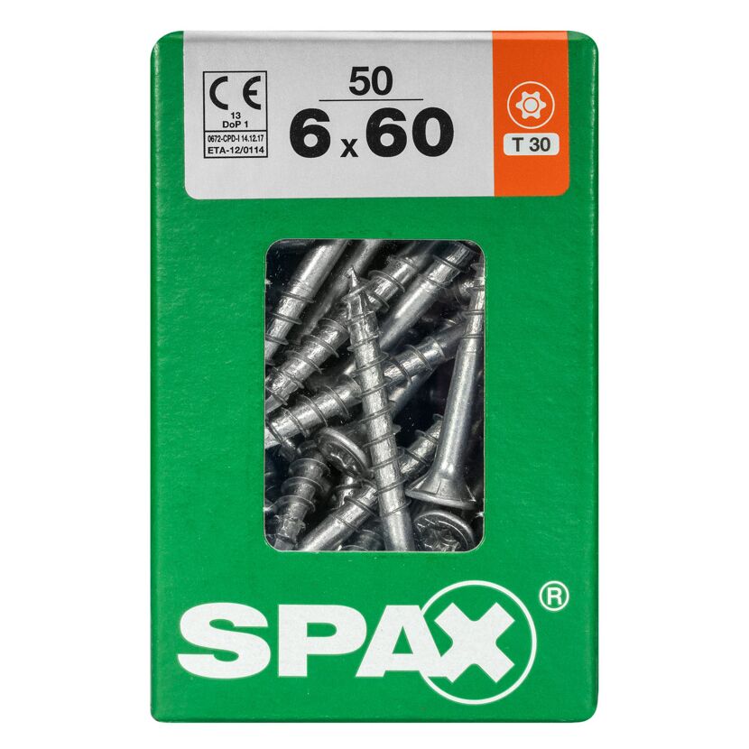 Senkkopfschrauben T-Star Ø 6 x 60 mm 50 Stück