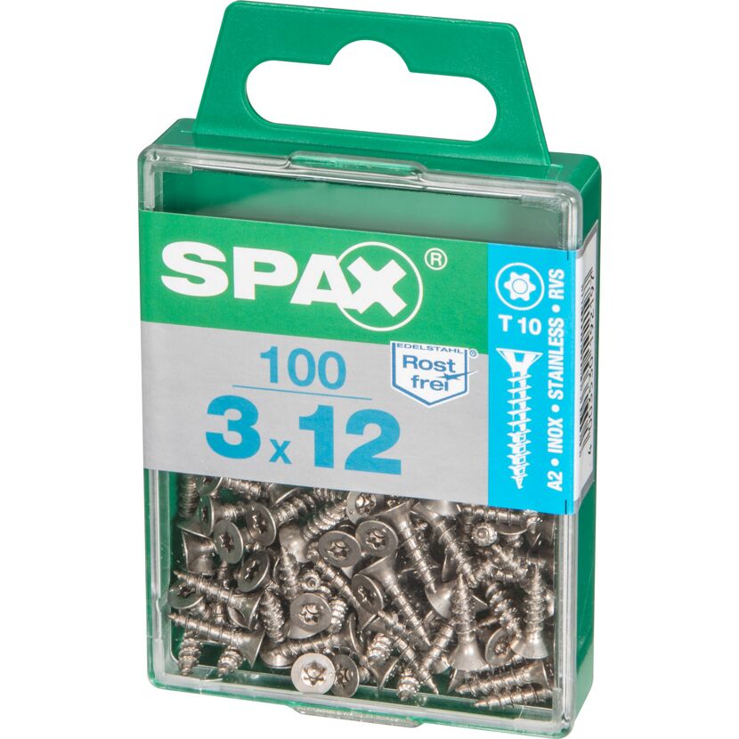Holzschrauben T10 T-Star plus Edelstahl A2 3,0 x 12 mm 100 Stück