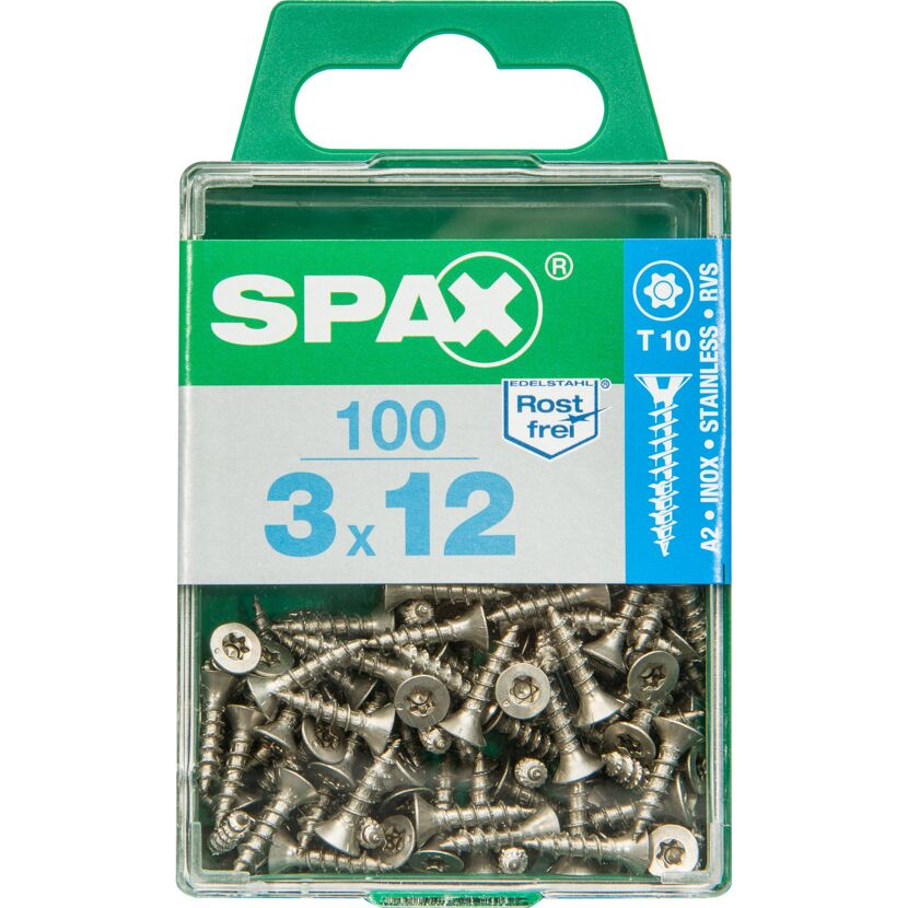Holzschrauben T10 T-Star plus Edelstahl A2 3,0 x 12 mm 100 Stück