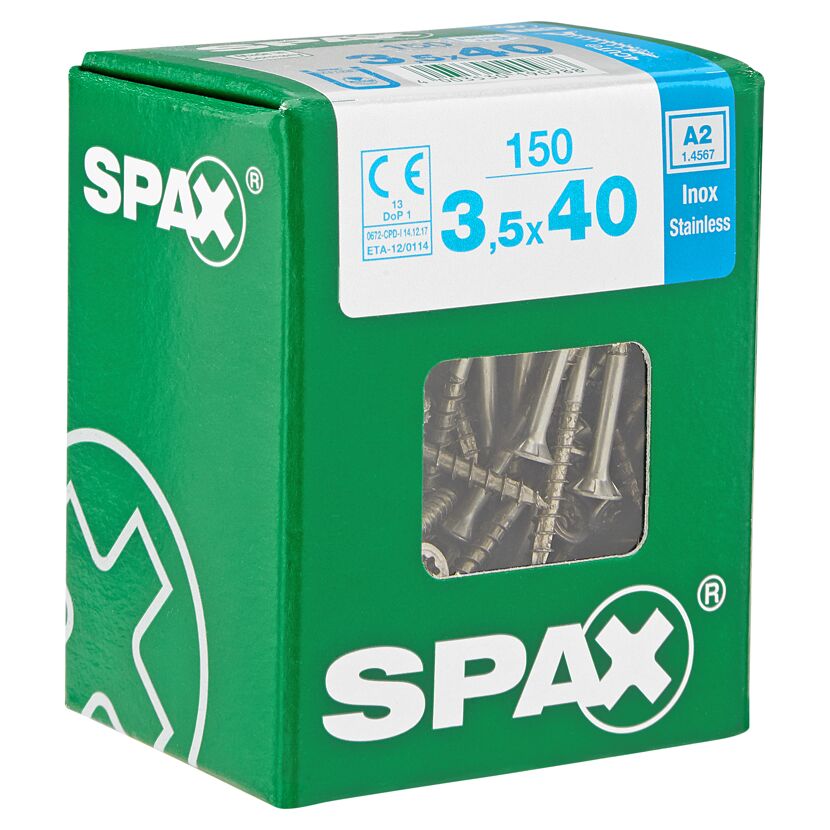 Senkkopfschrauben T-Star plus T15 Edelstahl Ø 3,5 x 40 mm 150 Stück