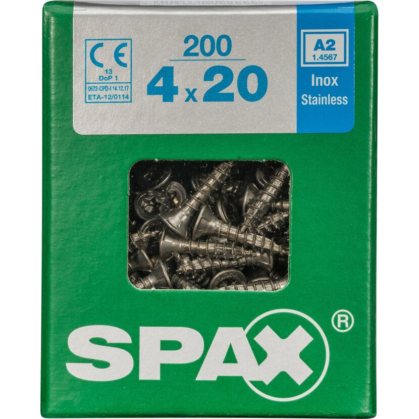 Holzschrauben T20 T-Star plus Edelstahl A2 4,0 x 20 mm 200 Stück