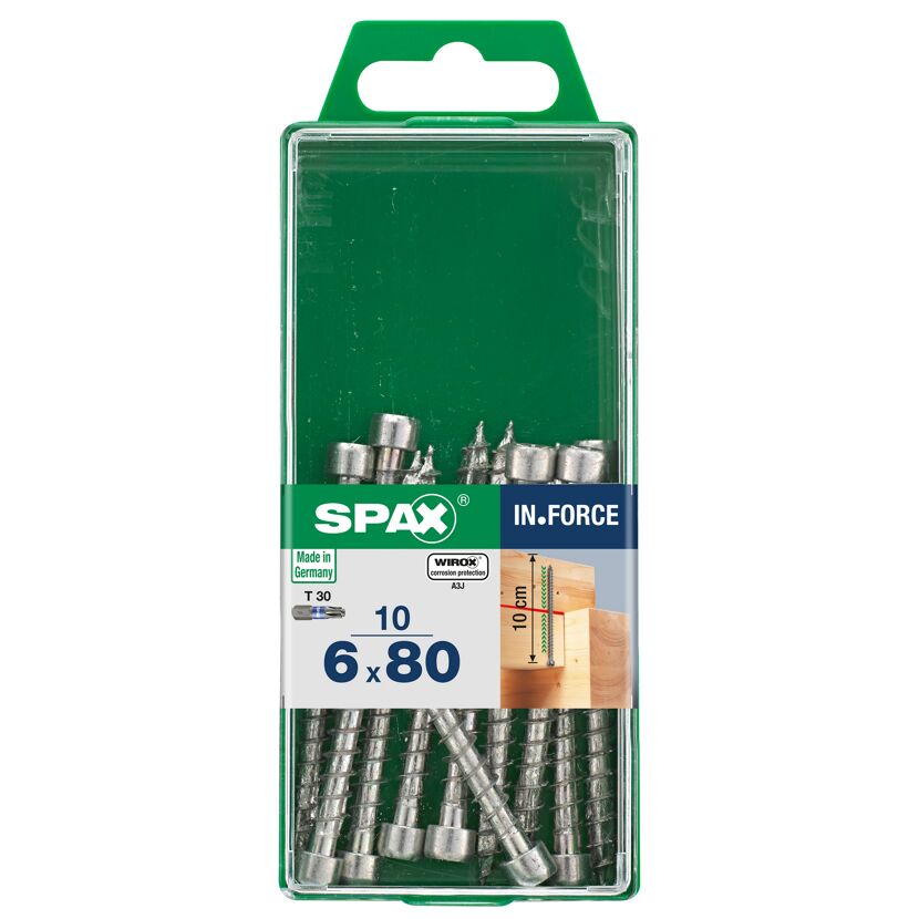 Zylinderkopfschrauben 'In.Force' Ø 6 x 80 mm 10 Stück