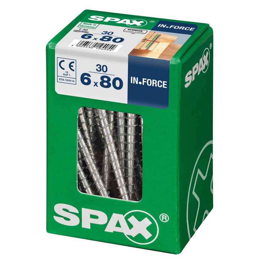 Zylinderkopfschrauben 'In.Force' 6 x 80 mm 30 Stück