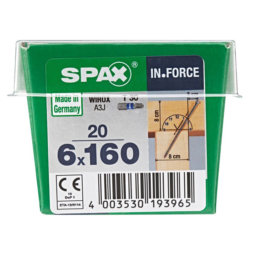 Zylinderkopfschrauben 'In.Force' Ø 6 x 160 mm 20 Stück