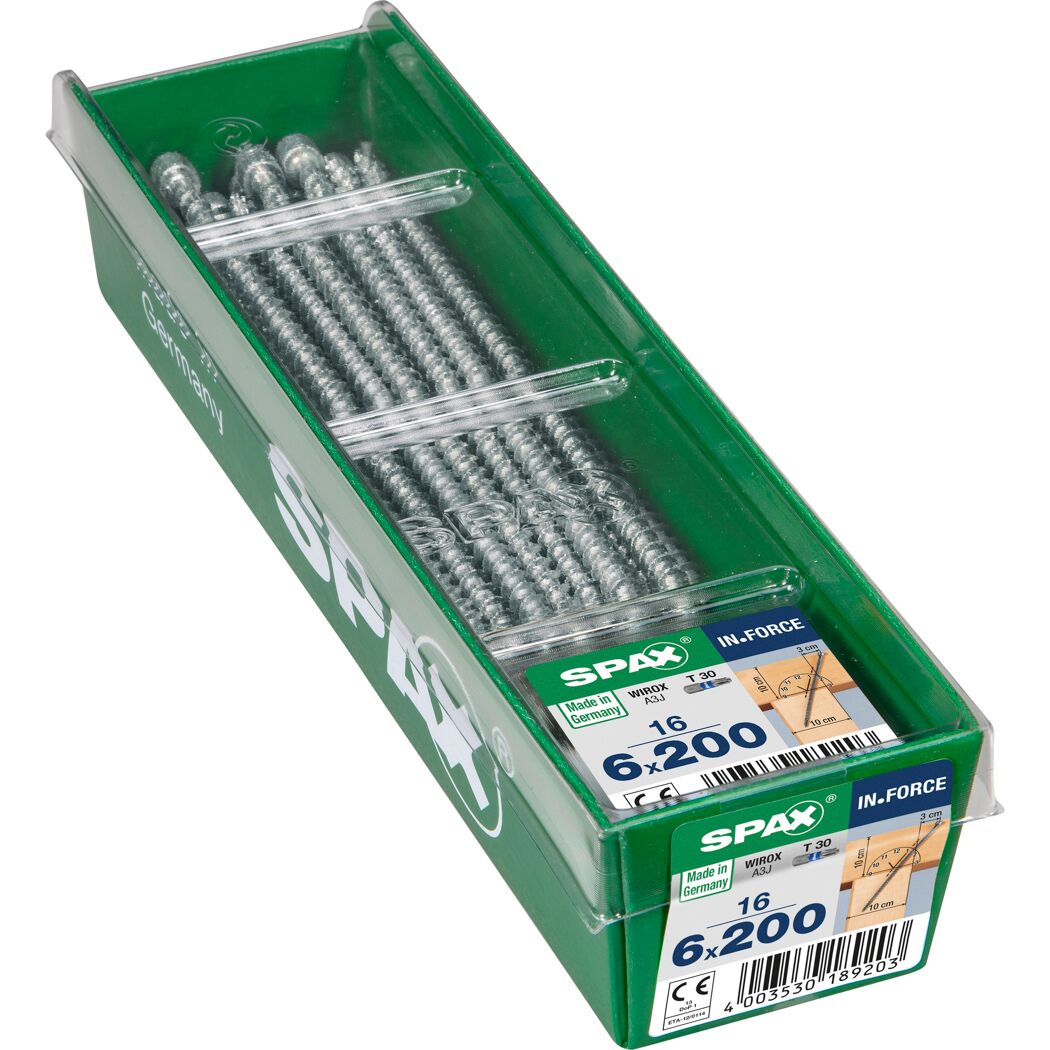 Zylinderkopfschrauben 'In.Force' Ø 6 x 200 mm 16 Stück