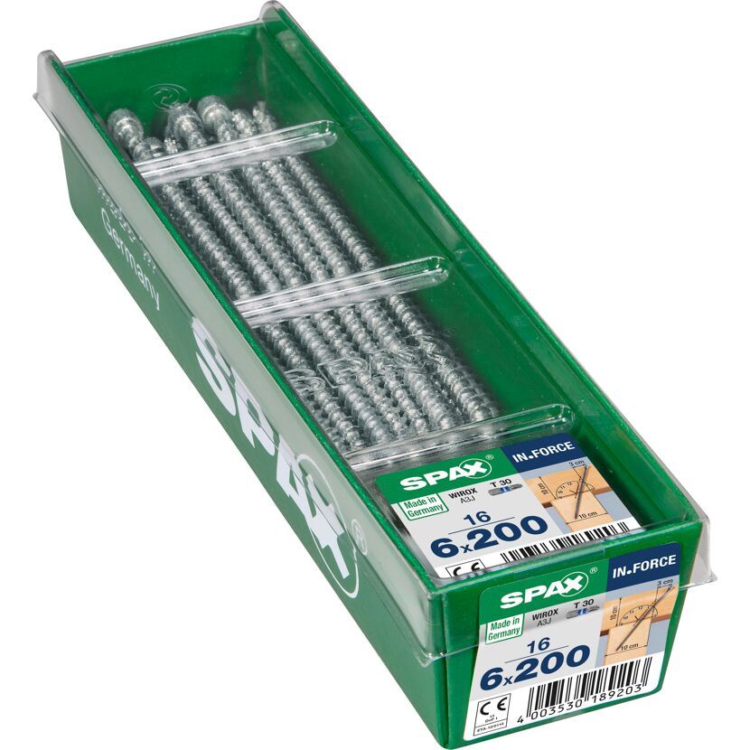 Zylinderkopfschrauben 'In.Force' Ø 6 x 200 mm 16 Stück