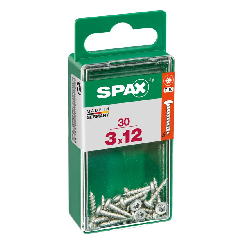 Universalschrauben Halbrundkopf T-Star plus T10 Stahl Ø 3 x 12 mm 30 Stück