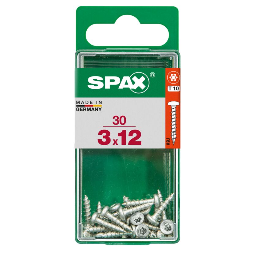 Universalschrauben Halbrundkopf T-Star plus T10 Stahl Ø 3 x 12 mm 30 Stück