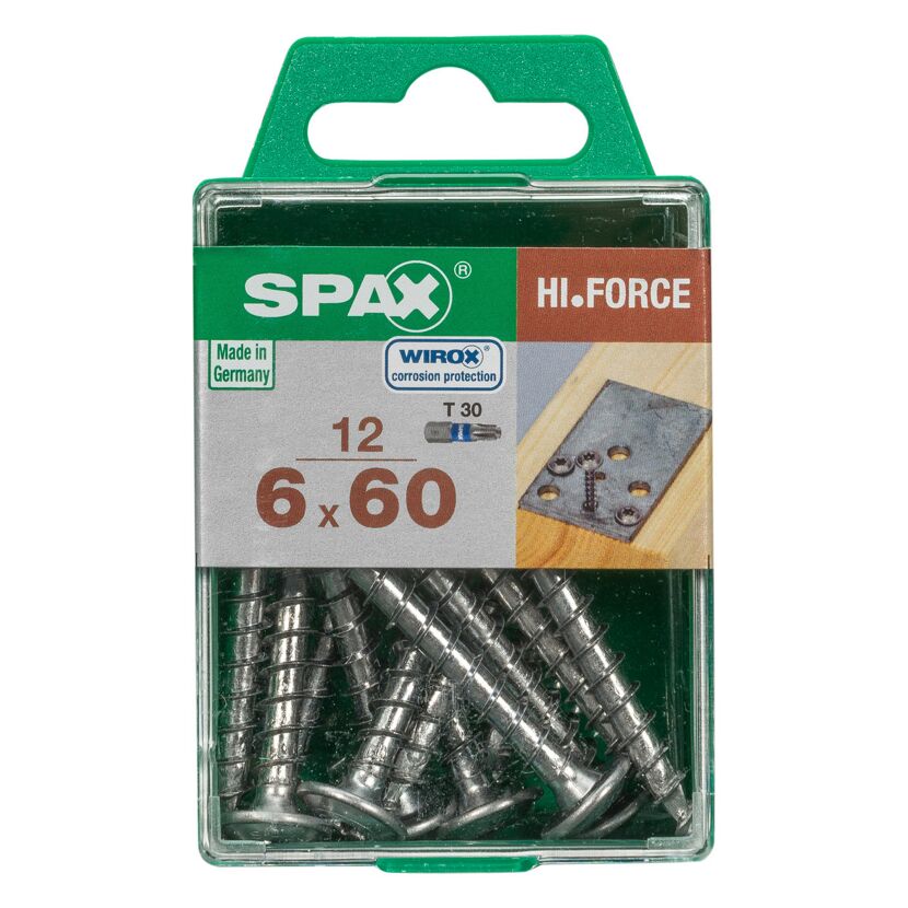 Tellerkopfschrauben 'Hi.Force' Ø 6 x 60 mm 12 Stück