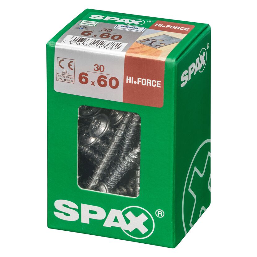 Tellerkopfschrauben Ø 6 x 60 mm 30 Stück