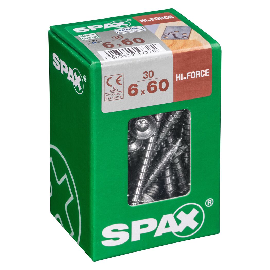 Tellerkopfschrauben Ø 6 x 60 mm 30 Stück