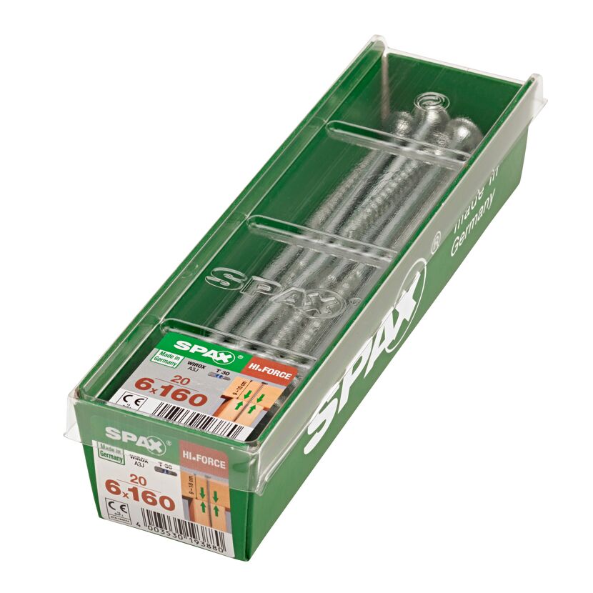 Tellerkopfschrauben 'Hi.Force' Ø 6 x 160 mm 20 Stück