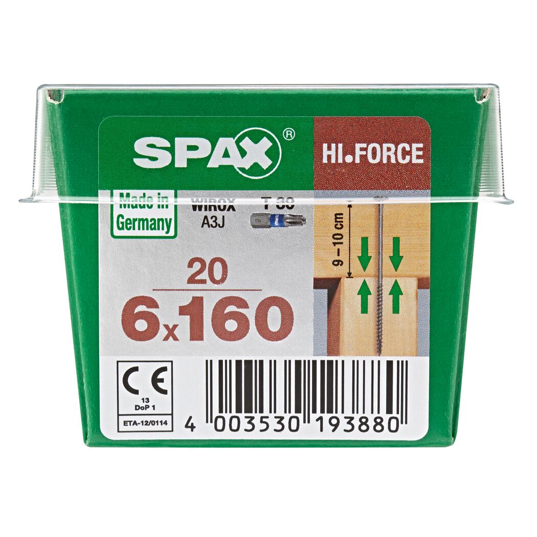 Tellerkopfschrauben 'Hi.Force' Ø 6 x 160 mm 20 Stück