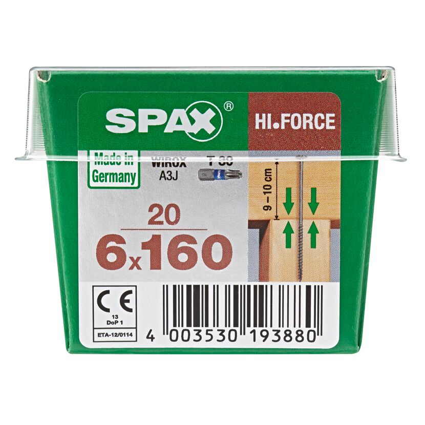 Tellerkopfschrauben 'Hi.Force' Ø 6 x 160 mm 20 Stück