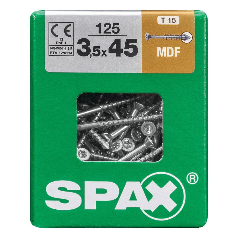 MDF-Schrauben T-Star plus T15 3,5 x 45 mm 125 Stück
