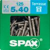 Terrassenschrauben T25 T-Star plus Edelstahl A2 5,0 x 40 mm 125 Stück