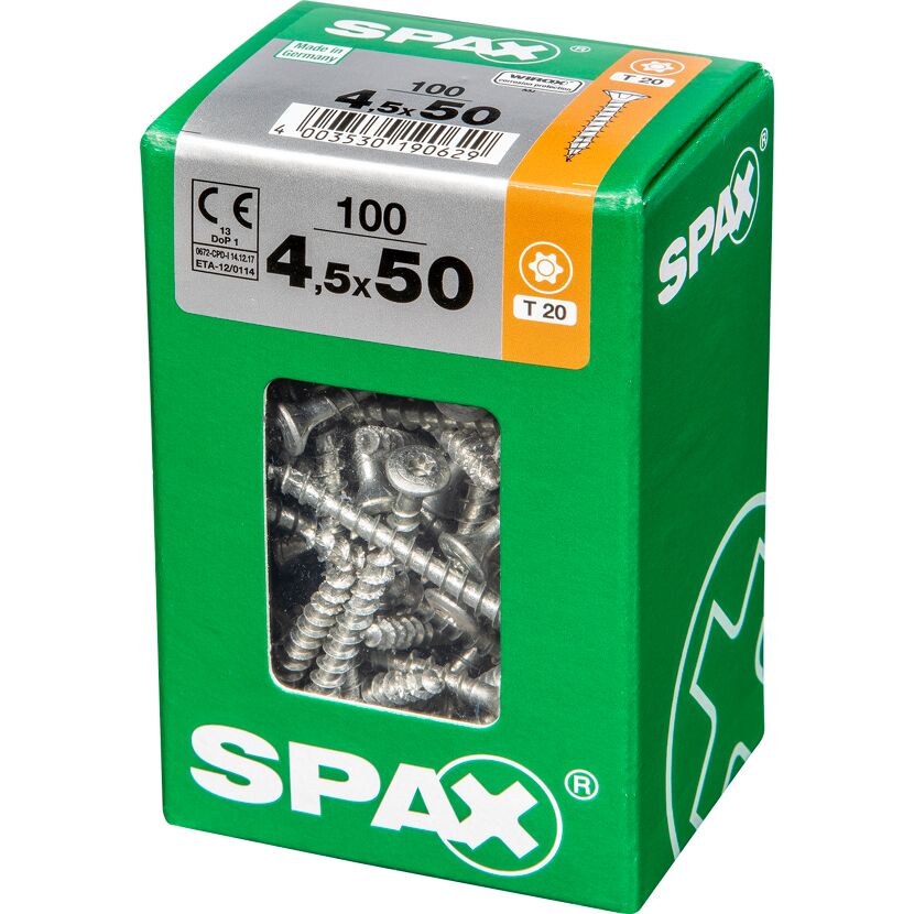 Linsensenkkopfschrauben T-Star plus T20 4,5 x 50 mm 100 Stück