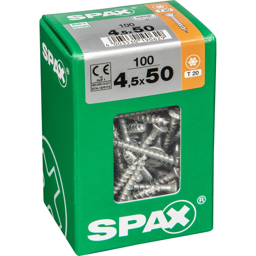 Linsensenkkopfschrauben T-Star plus T20 4,5 x 50 mm 100 Stück