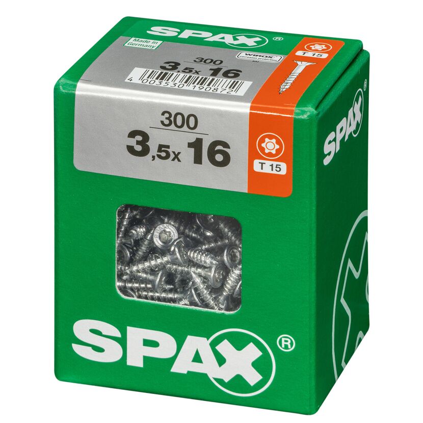 Universalschraube T-Star plus T15 Stahl 3,5 x 16 mm 300 Stück