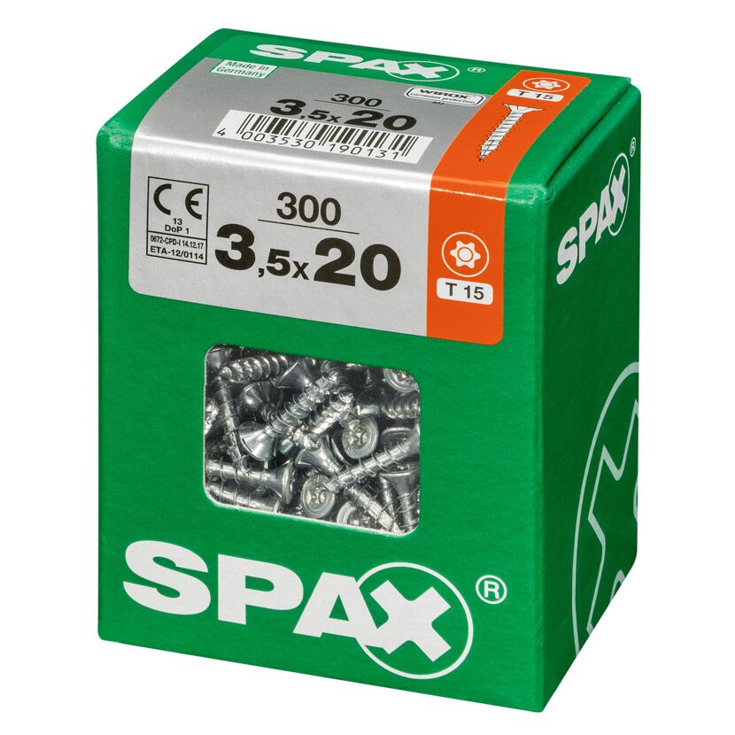 Universalschraube T-Star plus T15 Stahl 3,5 x 20 mm 300 Stück