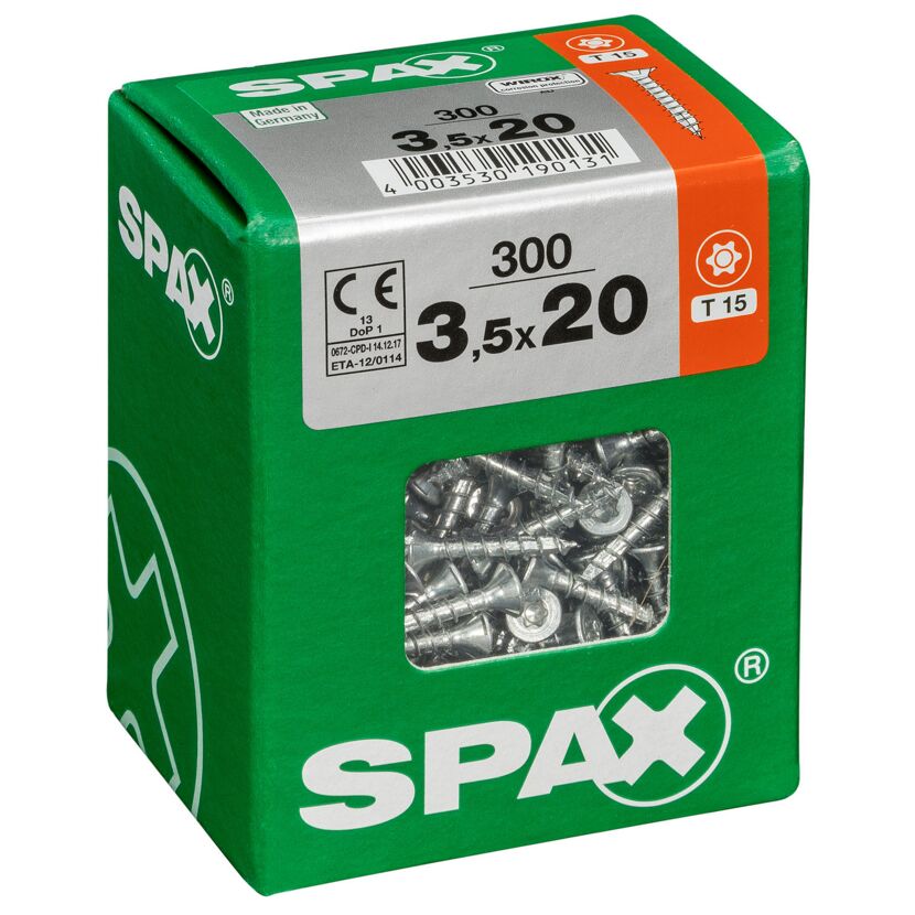 Universalschraube T-Star plus T15 Stahl 3,5 x 20 mm 300 Stück