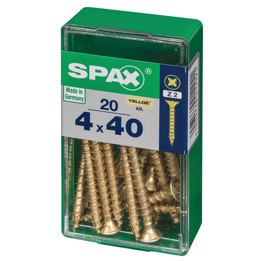 Senkkopfschrauben gelb verzinkt Ø 4 mm 40 mm 20 Stück