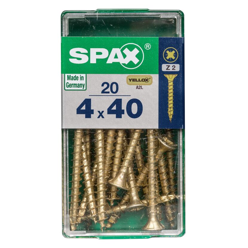 Senkkopfschrauben gelb verzinkt Ø 4 mm 40 mm 20 Stück