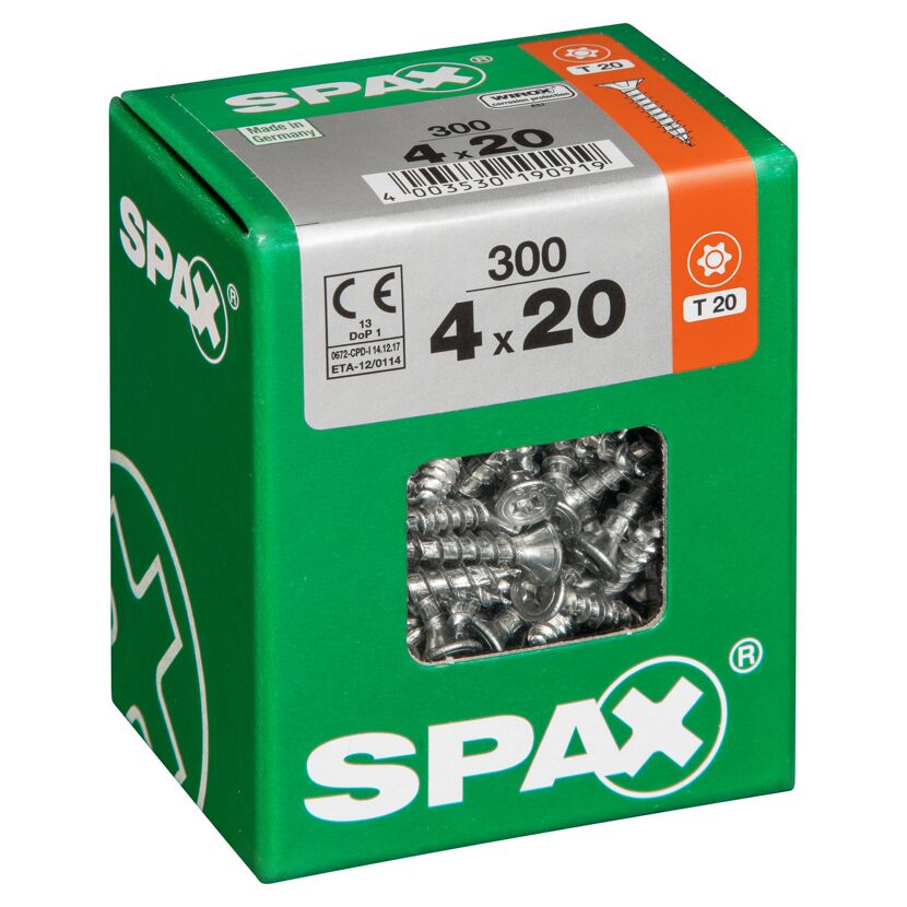 Universalschrauben T-Star plus T20 Stahl 4,0 x 20 mm 300 Stück