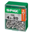 100 SPAX Schrauben 4,5x20 mm in Box