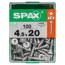 SPAX Schrauben 4,5x20mm, 100 Stück in Box
