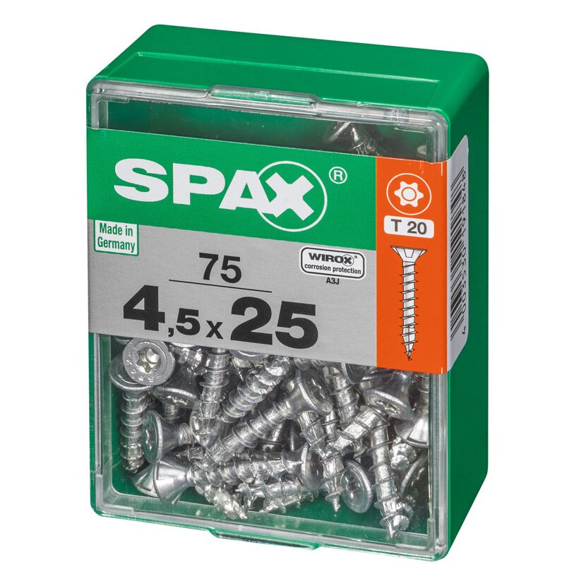 Spax Universalschrauben T-Star plus T20 Stahl 4,5 x 25 mm 75 Stück