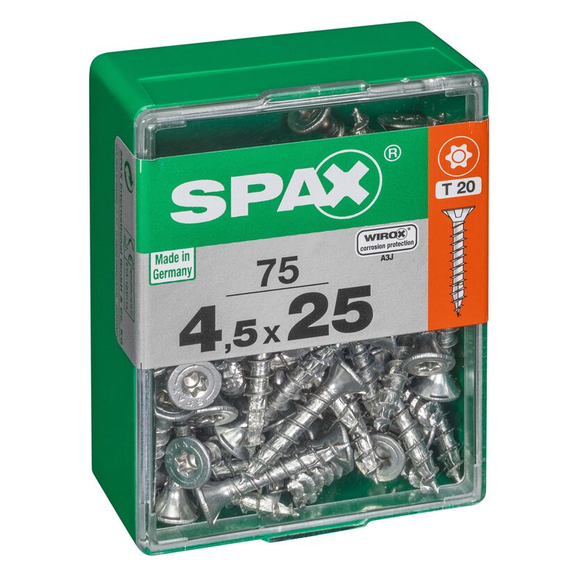Spax Universalschrauben T-Star plus T20 Stahl 4,5 x 25 mm 75 Stück
